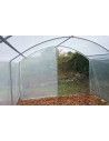 Serre de la marque Tonneau, modèle : ABRI-CULTURES, pieds droits,  3m00 x 9m00 -sol en cours d'amendent en permaculture.