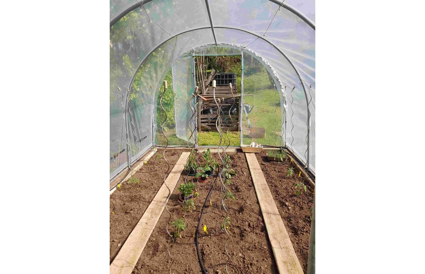 Serre Tonneau Jardinière largeur 3m longueur 4 m  surface 12 m²