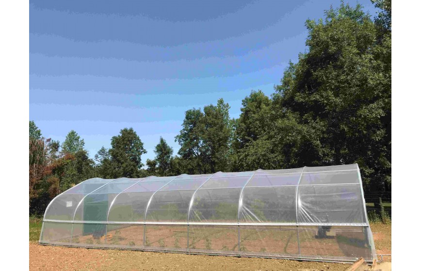 Serre Tonneau -  Largeur 5m - longueur 10.50 m - Surface 52.5 m²