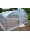 Serre Tonneau - Modèle 5 -ème Saison - Largeur 5m -Fixation sur sol béton - Aérations latérales fermées -