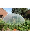Serre Tonneau - modèle Mini - largeur 3.70 m - longueur 9m -  surface 33m - avec aérations latérales - Façade sans porte -