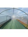 Modèle serre 4 Saisons, marque Serres Tonneau, largeur 3m, vue intérieur pieds droits,