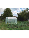 Serre Tonneau - Abri culture - pieds droits- bâche enterrée -  2 portes - 3m x 3m