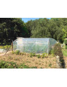 Serre Tonneau - Abri cultures - 3m x 4.5m - Pieds droits - bâche enterrée - 2 portes