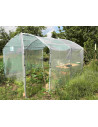 Serre Tonneau - Abri cultures - 3m x 4.5m - Pieds droits - bâche enterrée - largeur de porte 1.50m