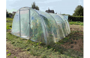 Bâche enterrée, serre de jardin, largeur de la serre 3.70 m longueur 4.50 m | Serres Tonneau