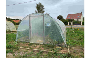 Façade avec porte pour serre largeur 3.70 m | Serres Tonneau