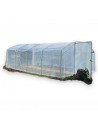Serre tunnel de jardin 4m x 6m pieds droits |Serres Tonneau