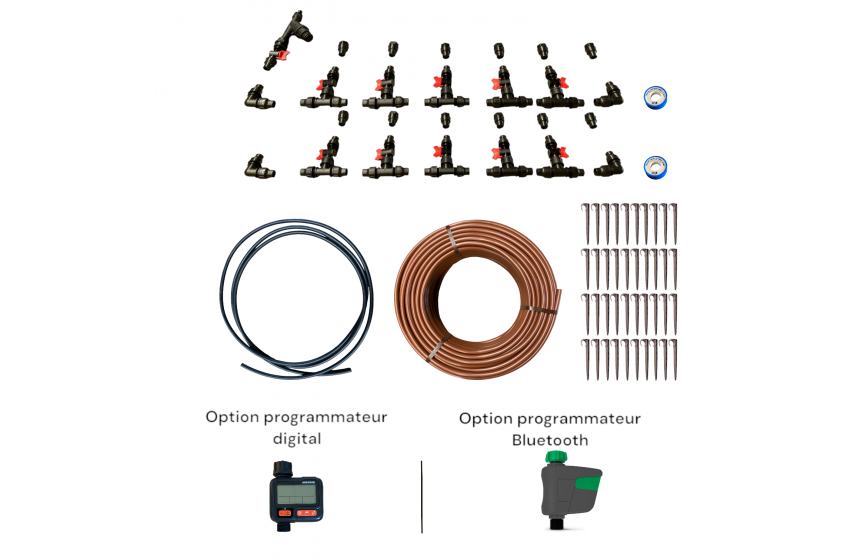 Kit arrosage pour serre et potager, 50 à 100m² | Serres Tonneau