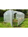 Serre Tonneau - Abri culture - pieds droits- bâche enterrée -  2 portes - 3m/3m