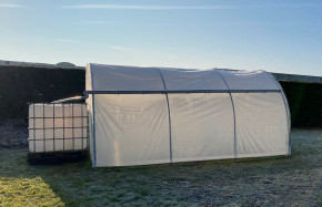 Récupérateur pluie pour serre de 4m à 4,5m de large - long. 12m