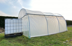 Récupérateur pluie serre de 3 m à 4 m de large - long. 3 m