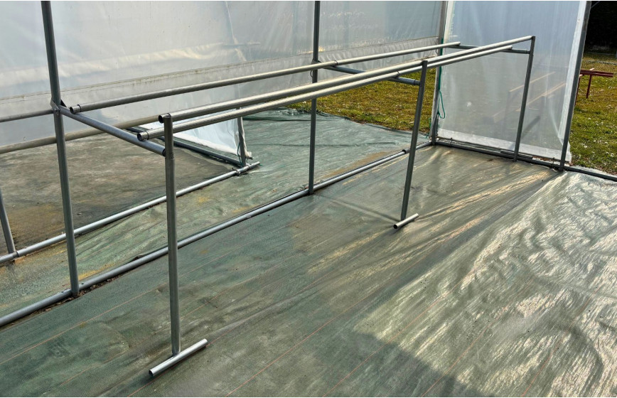 Support cagettes fruits et légumes - Kit d'allongement 1,5 m Support cagettes fruits et légumes - Kit d'allongement 1,5 m